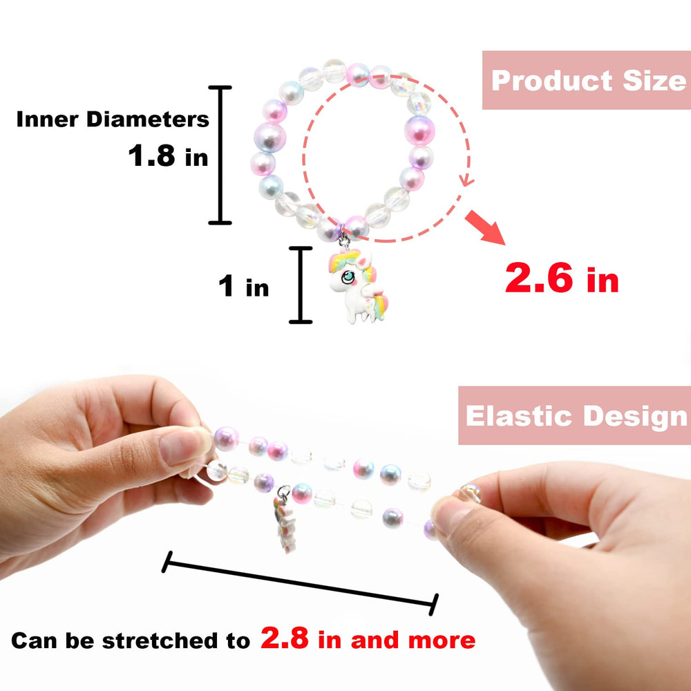 UMEELR unicorn rainbow bracelets in seven unique designs for varied tastes.