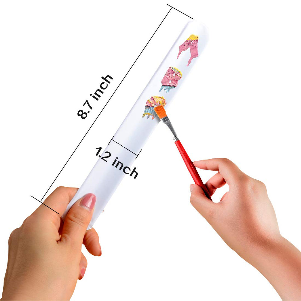 Umikk white PVC slap bracelet laid flat for painting and decorating.