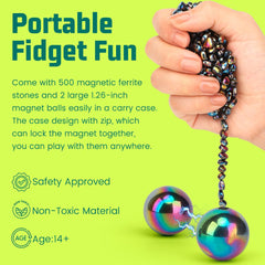 Umnodobn squeezable ferrite beads produce satisfying clack sounds.