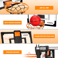 Umnodobn Pro Indoor Mini Basketball Hoop with a 9-inch dunk rim for realistic shots.