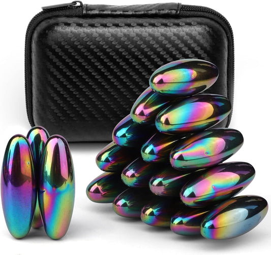 Umnodobn Rattle Magnets Snake Eggs in gunmetal finish for stylish desk decor and focus.