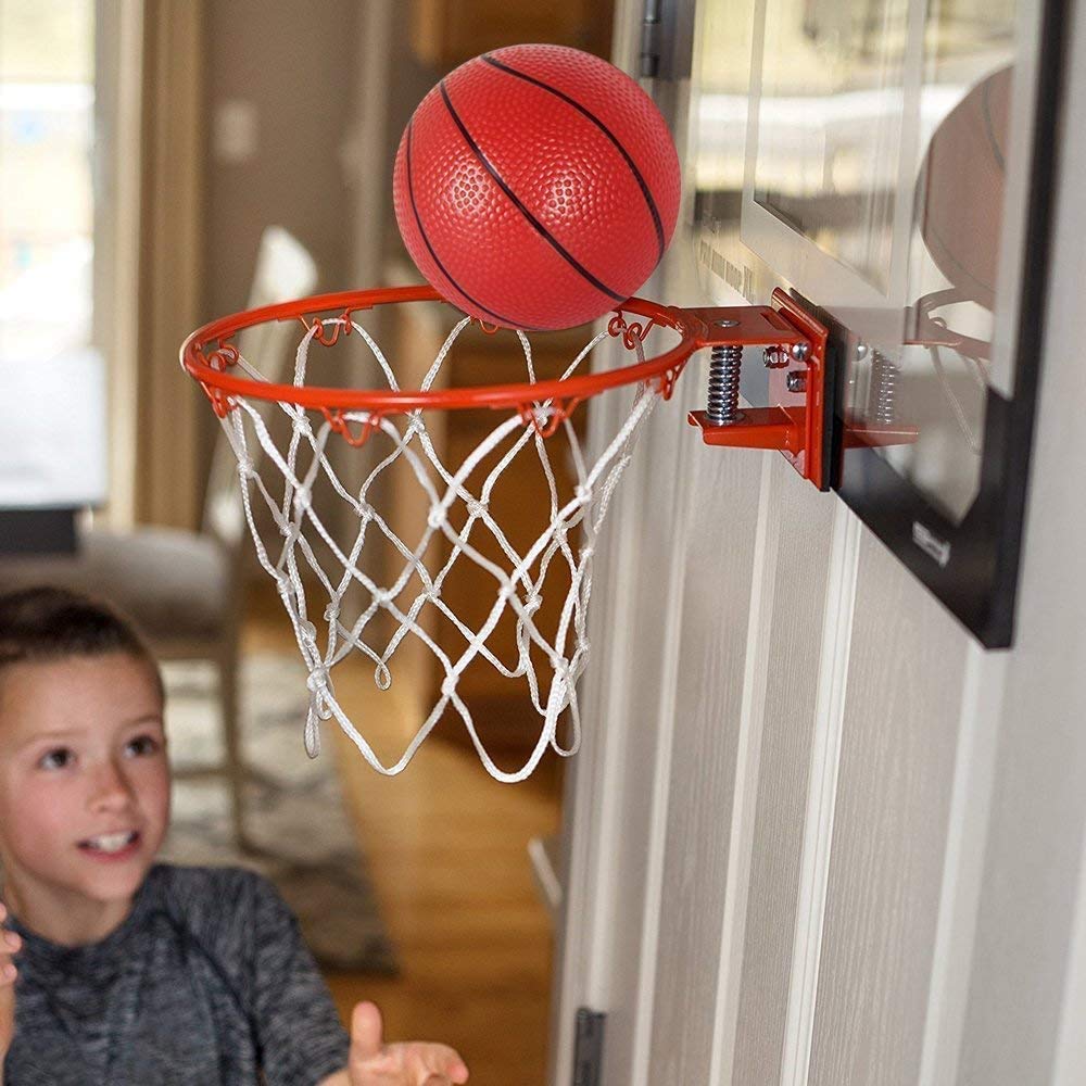 Umnodobn four rubber basketballs for quick shots and skill building.