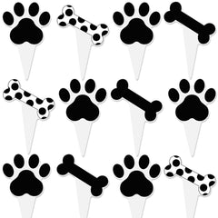 Umoni double-sided paw print topper with bone design for durable cake decor.