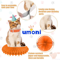 umoni cat honeycomb centerpiece colorful cat hat decor for baby shower