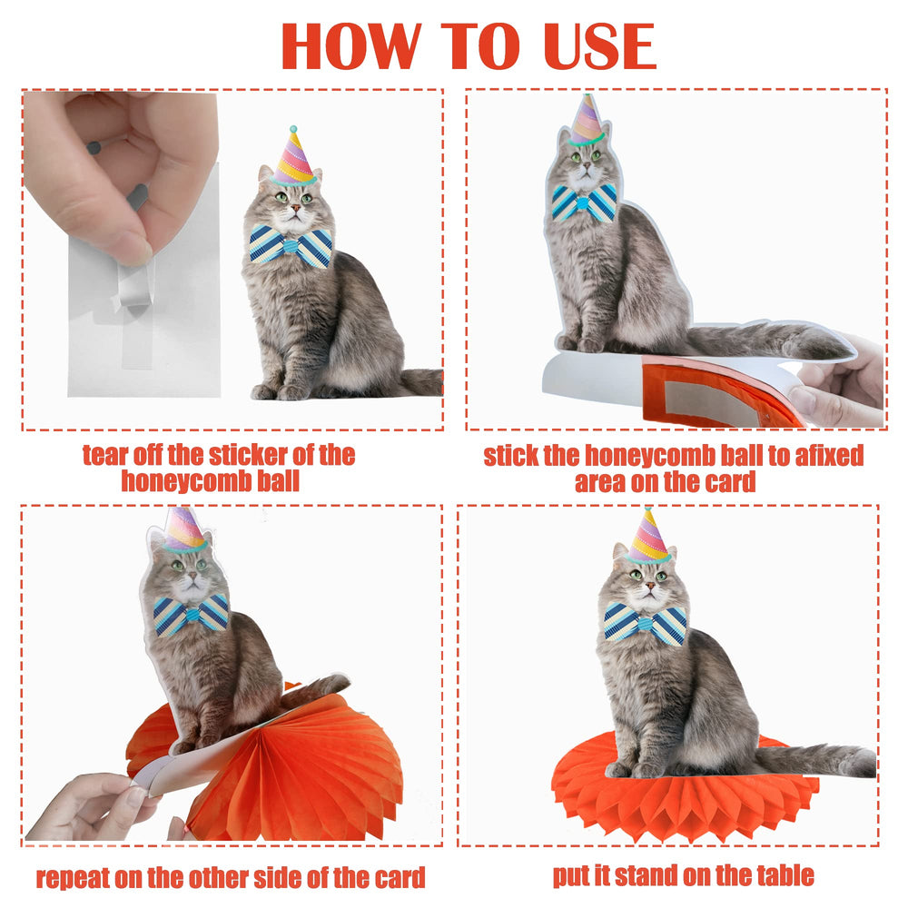 umoni cat honeycomb centerpiece eye-catching cat decor from multiple angles