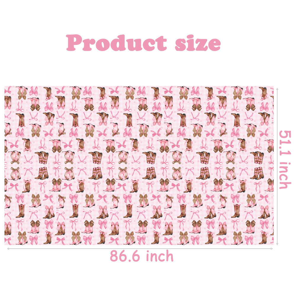 umoni Coquette Cowgirl Tablecloth packaging shows a 2-piece set for easy setup