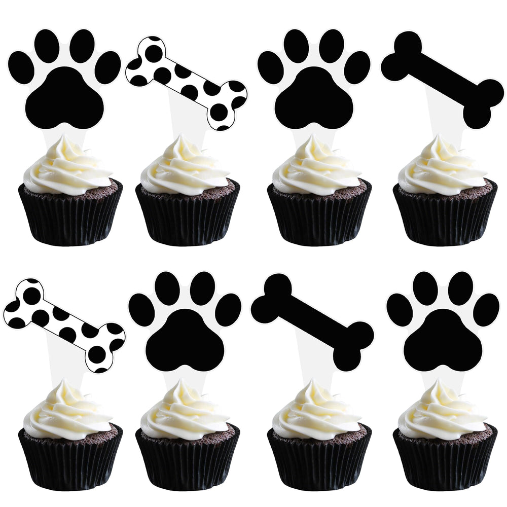 Umoni puppy paw print cupcake topper for dog-themed parties and pet birthdays.