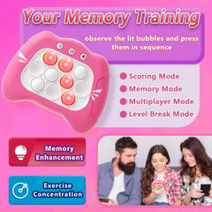 UMQYYMKO four-mode play image emphasizing quick reflex and memory.