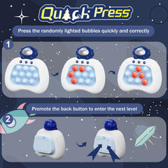 UMQYYMKO Pop Push blue astronaut: bubble mechanism provides tactile feedback.