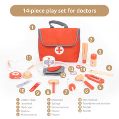 UMU wooden mini doctor kit blood pressure cuff supports calm roleplay scenarios.
