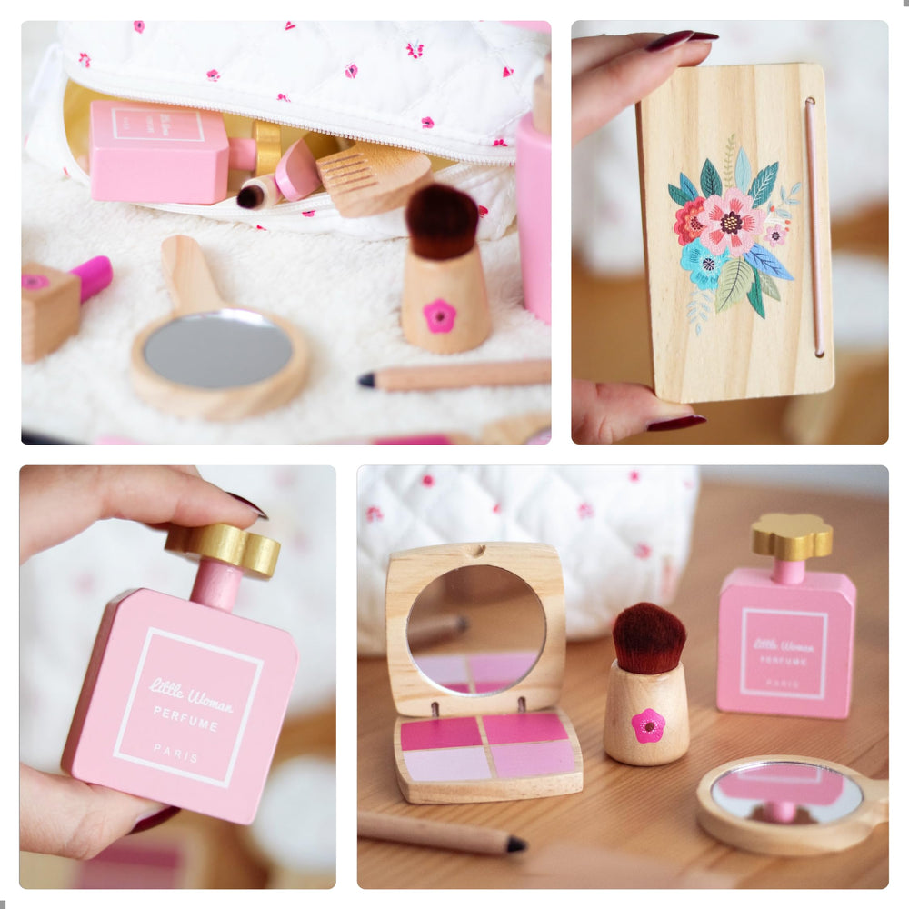 UMU wooden powder compact offers mess-free, realistic play experiences.