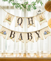 Unbala Winnie Oh Baby Banner assembly easy with included ropes.