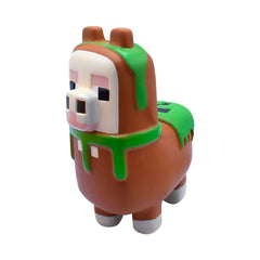 Unboxing the llama Mega SquishMe for playful sensory engagement.