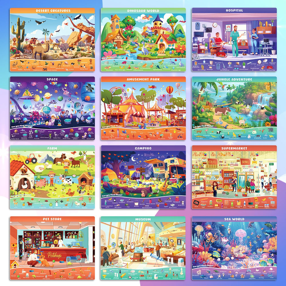 Underbartliv Jungle Safari theme page showing hidden animals