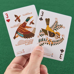 Underdog Games Bird in the Hand deck art card 03 features detailed feather patterns for tactile interaction.
