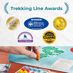 Underdog Games Trekking the World 2nd Edition included components enable easy in-box setup.