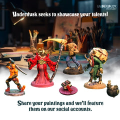 Underdusk 28mm scale unpainted miniatures, compatible with popular RPGs.