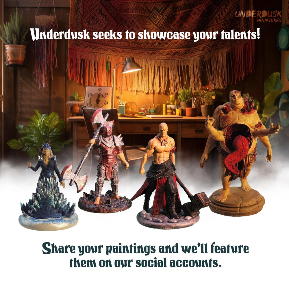 Underdusk Goblin to Hydra range miniatures provide diverse foes for encounters.