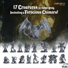 Underdusk chimera miniature—iconic centerpiece for dramatic battles and memorable boss moments.