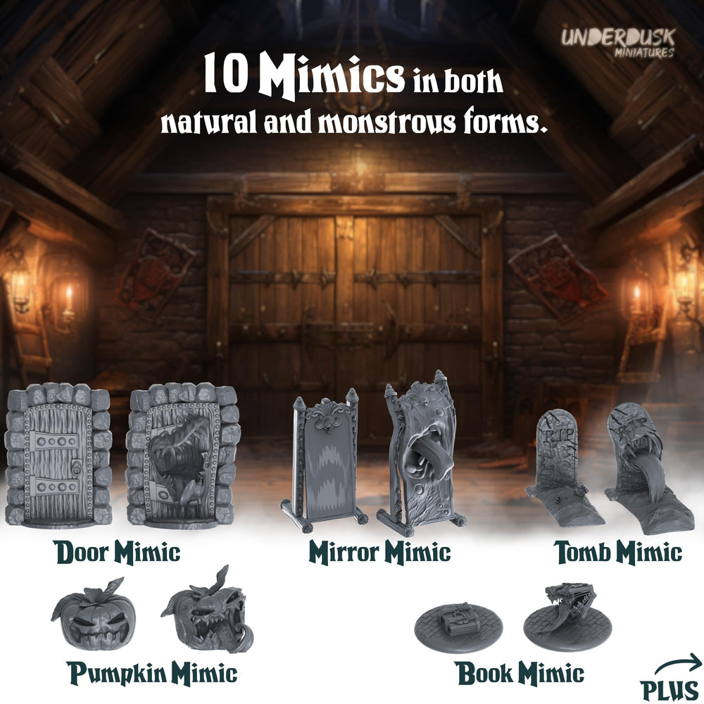 Underdusk mimic disguised-form miniature—adds surprise and tactical depth to dungeon crawls.