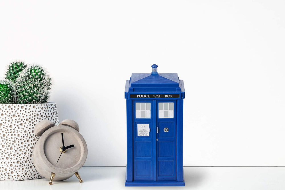 Underground Toys Doctor Who TARDIS Bank licensed design, a collector-focused display piece