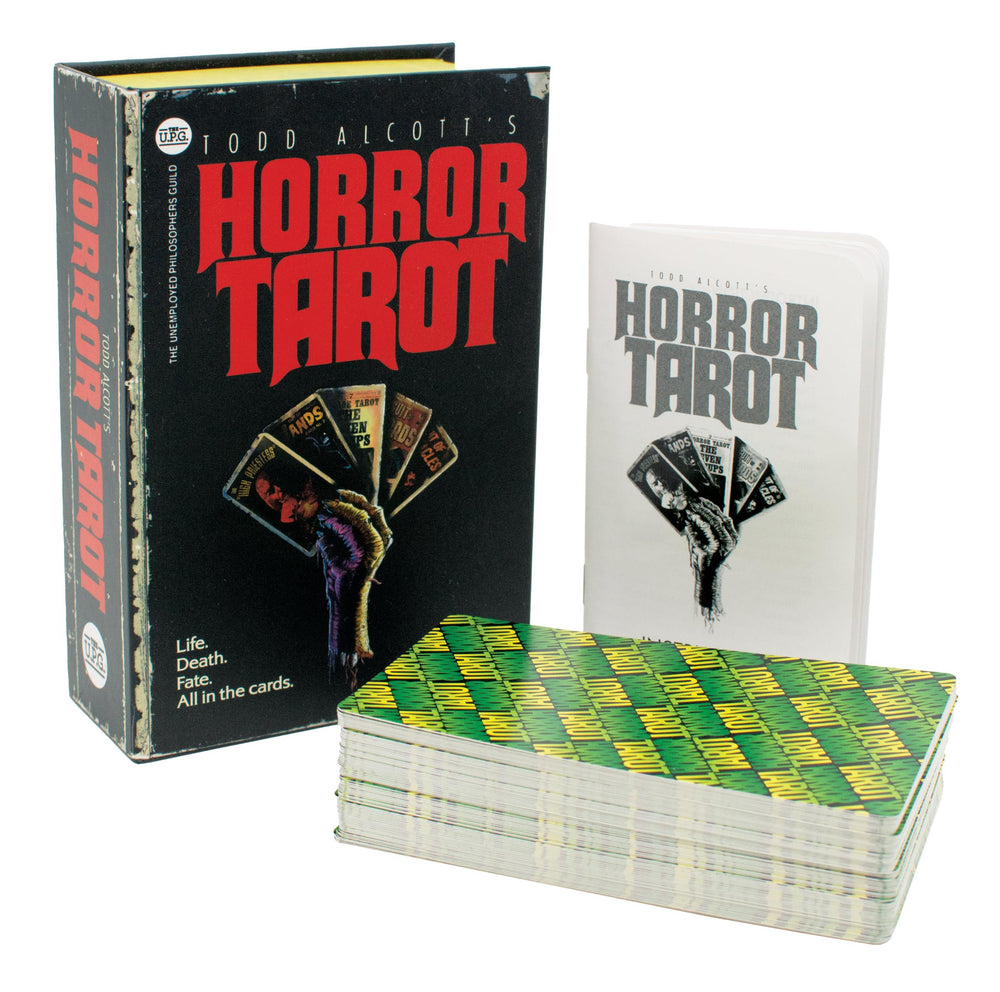 The Unemployed Philosophers Guild horror tarot box front, perfect for gifting.