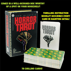 Todd Alcott horror tarot card artwork with macabre-inspired illustrations.