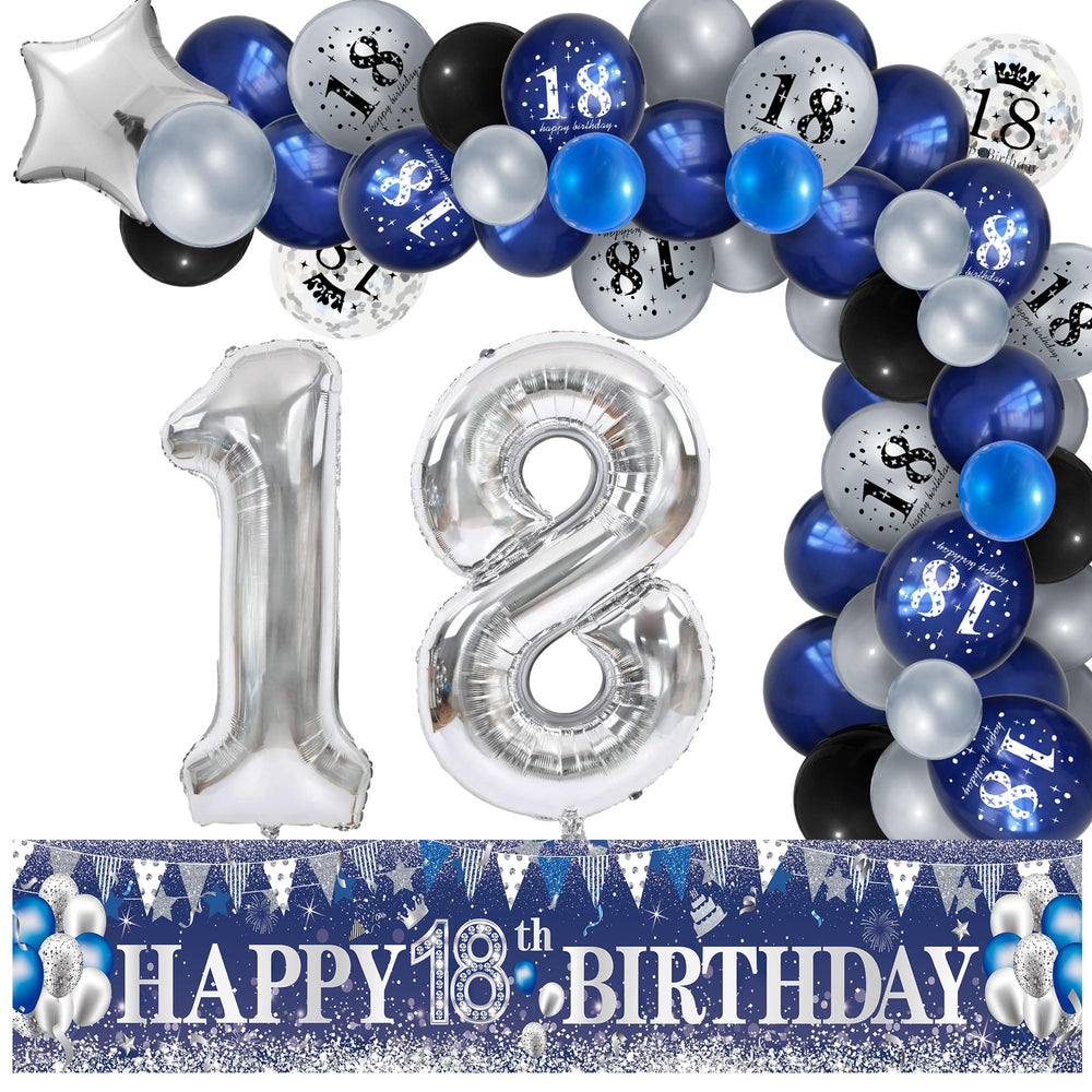 UniBirthLon navy blue banner for 18th birthday backdrop