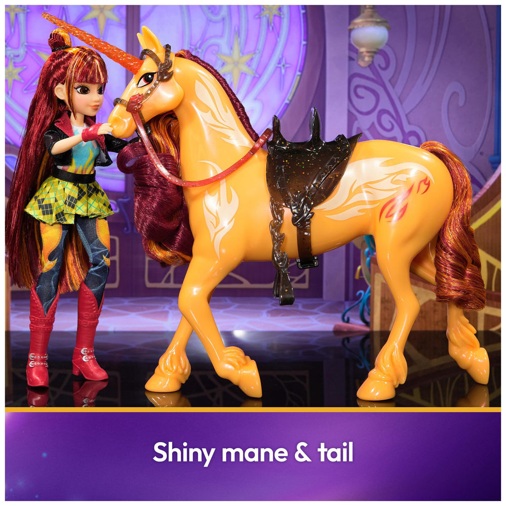 Unicorn Academy Cinder removable saddle for versatile pretend setup
