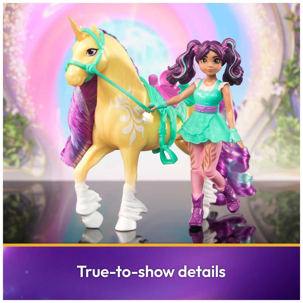 Hair brush helps keep Leaf’s mane and Ava’s hair tidy.