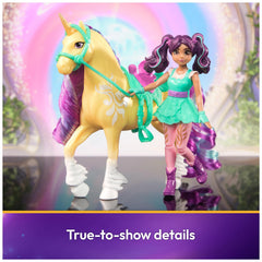 Hair brush helps keep Leaf’s mane and Ava’s hair tidy.