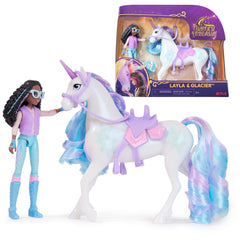 Unicorn Academy Layla-Glacier ride-doll for action-packed imaginative play.