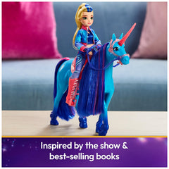 Includes River, removable saddle, bridle, and grooming tool