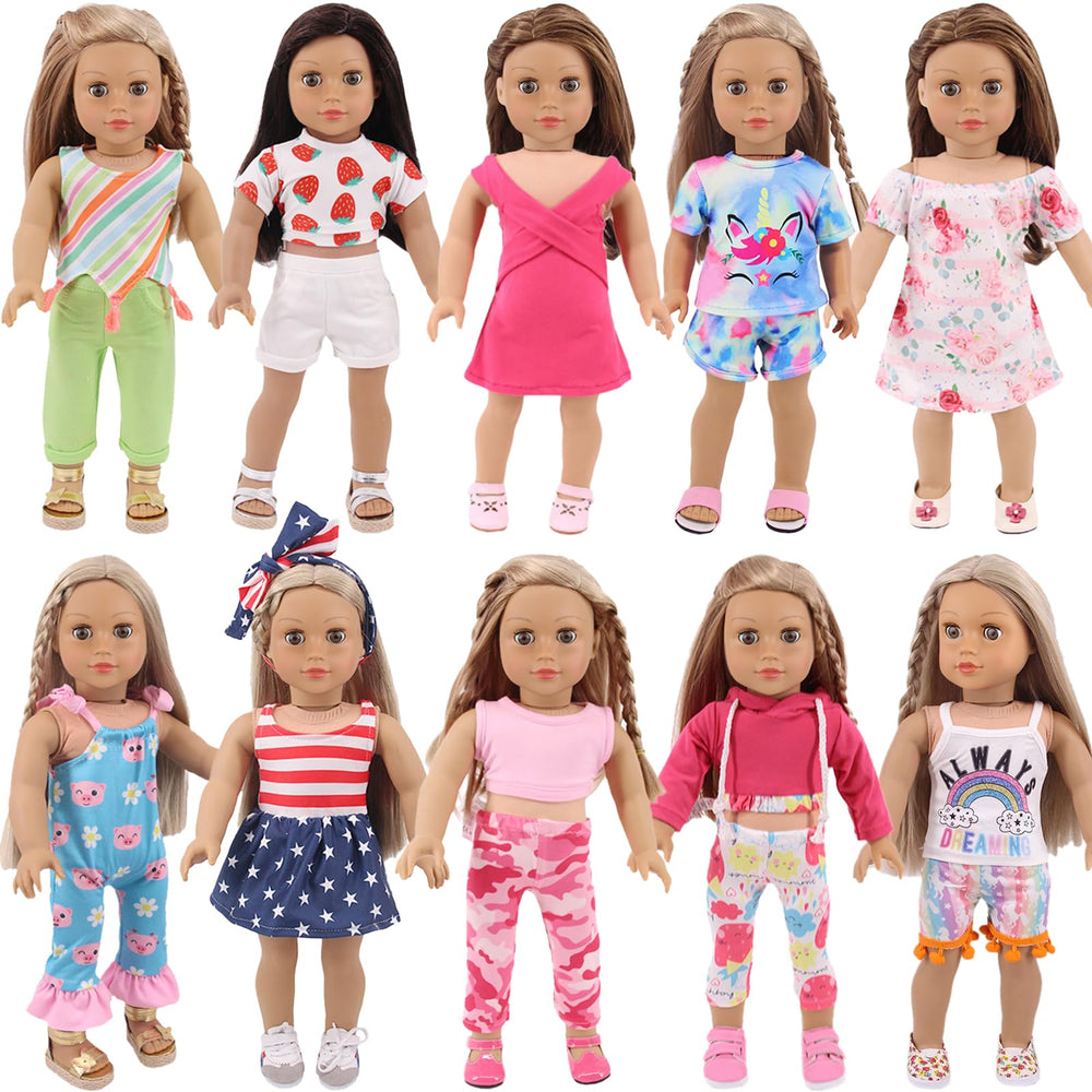 UNICORN ELEMENT 18-inch doll clothes set with dresses for creative dress-up play