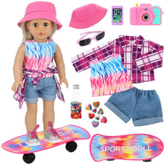 UNICORN ELEMENT fisherman's hat for 18-inch dolls supports imaginative outdoor styling