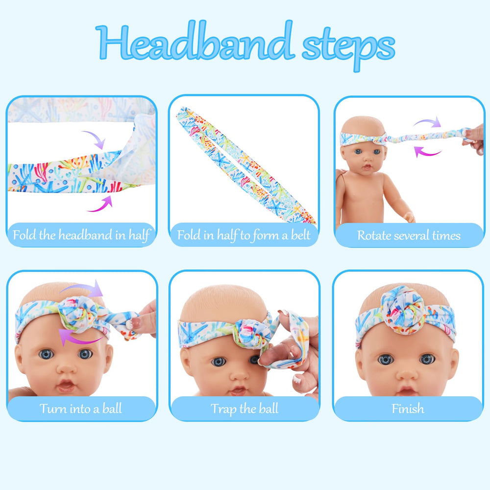 UNICORN ELEMENT headbands and accessories for coordinated doll outfits.