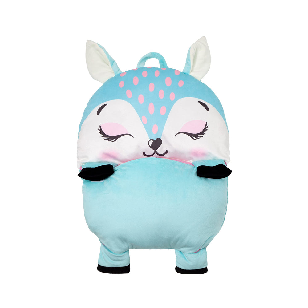 Unicorns & Robots Deer Nap Mat folded compact and easy to store