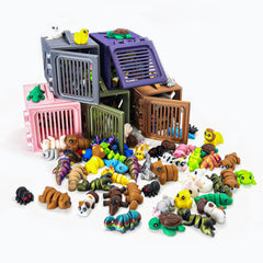 Unilyhow 30Pcs mystery mini animals set displayed for desktop decor and tactile play.