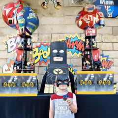 Unique Batman Multicolor Loot Bags side view ideal for superhero celebrations
