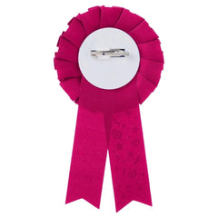 Unique Birthday Girl Red Fabric Award Badge 7inch closeup showing durable material and vibrant color