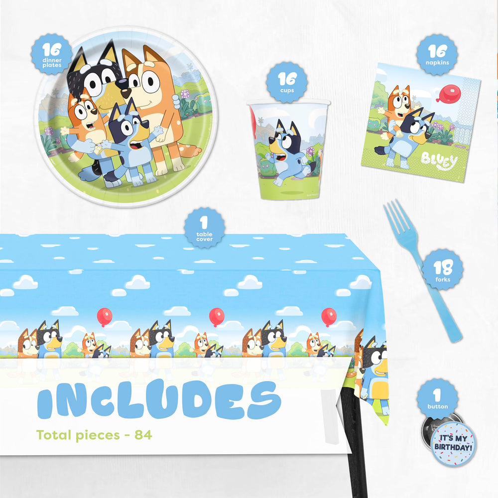 Unique Bluey 9-inch plates showcase characters for a kid-friendly dining experience.
