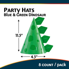 Unique dinosaur hats pack displayed for easy party planning and setup