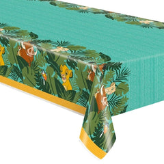 Unique Disney Lion King table cover 54x84 front view with Simba, Nala and Zazu