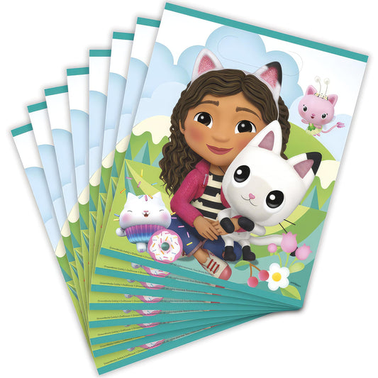 Unique Gabby's Dollhouse loot bags in multi-color pack for vibrant party decor.