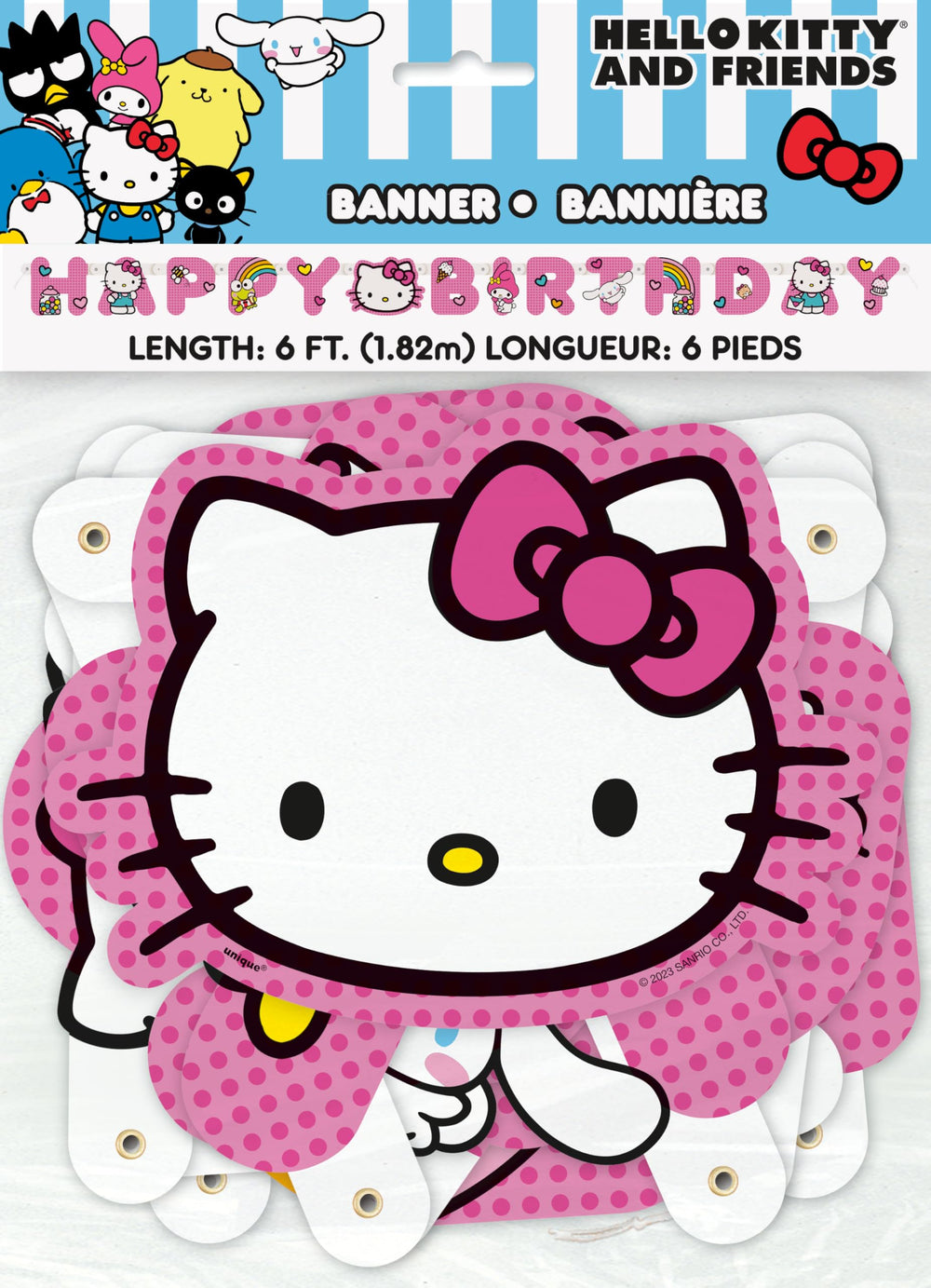 Unique Hello Kitty banner displayed for themed events and photo opportunities.