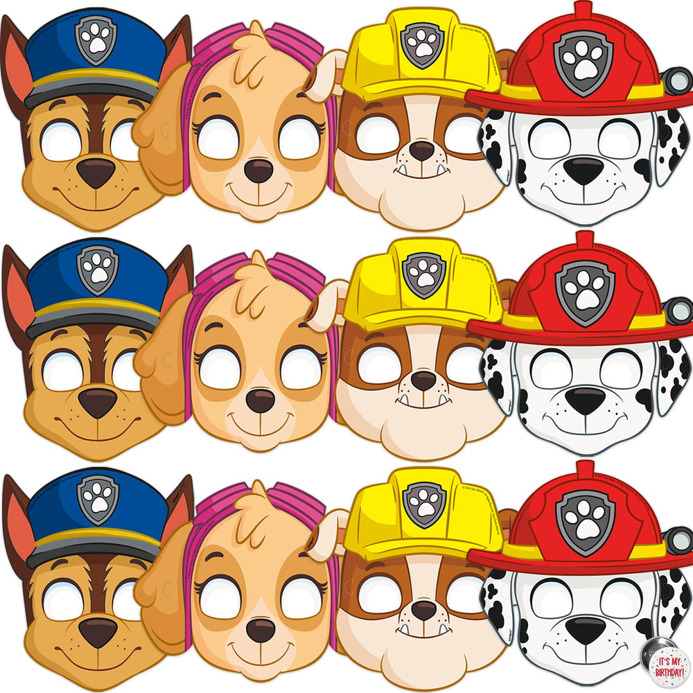 Unique Paw Patrol masks featuring Chase for party play and role-play moments.
