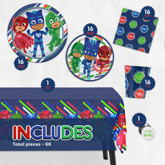 Unique PJ Masks large plates support hearty servings with quick cleanup