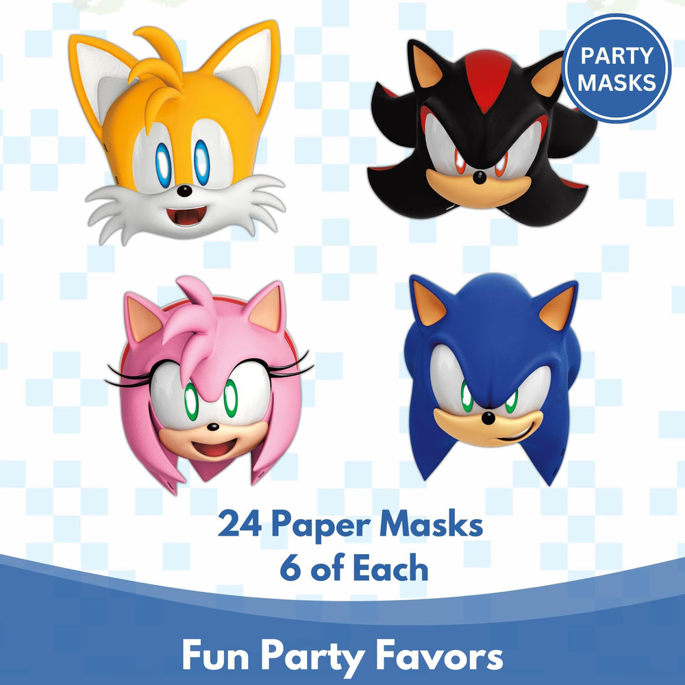 Unique Sonic party masks design 03 enhances party decorations and kid-friendly dress-up moments