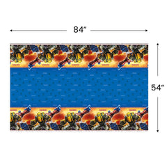 Unique Transformers table cover durable plastic keeps surfaces clean during kids parties
