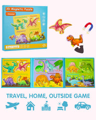 Unistylar animals magnetic puzzle kids scene promotes hand-eye coordination during play.
